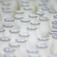 Row of milk bottles